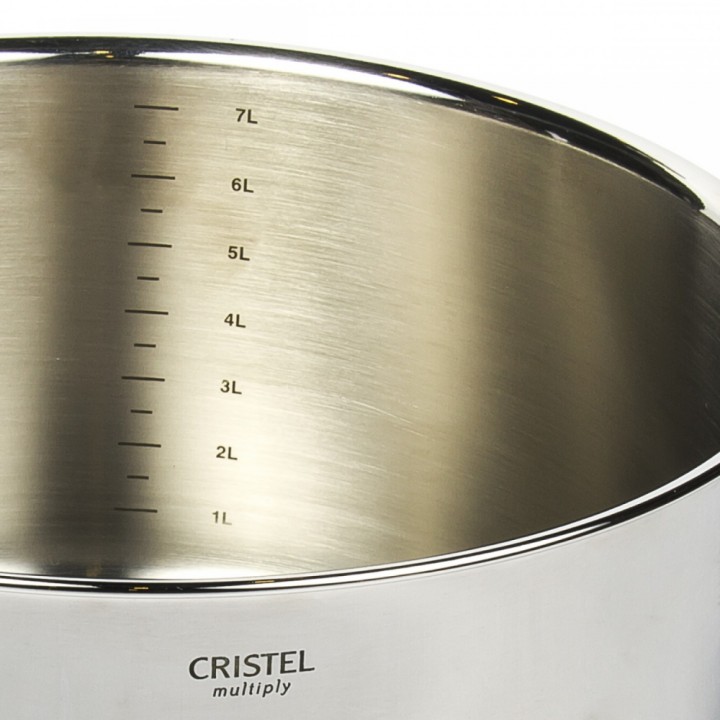 Кастрюля Мультиплай CRISTEL 26 см со съемными ручками F26QMP
